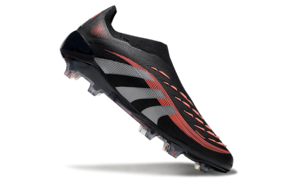 Adidas Predator Elite 25 Laceless FG Firm Ground Soccer Cleats - Black/Red/Grey