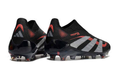 Adidas Predator Elite 25 Laceless FG Firm Ground Soccer Cleats - Black/Red/Grey