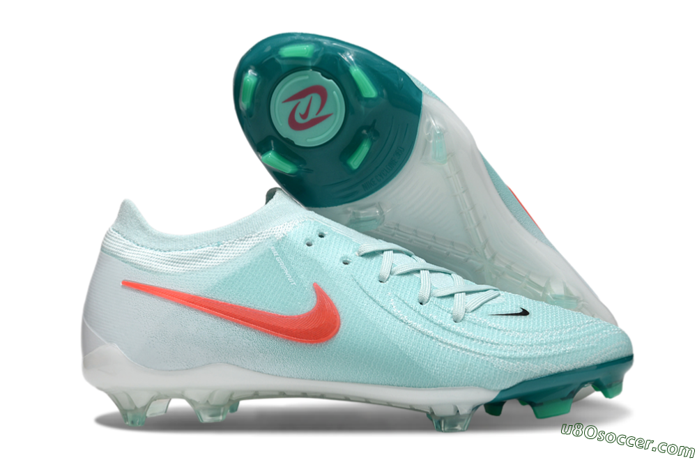 Nike Phantom Luna Elite FG Firm Ground Soccer Cleats - Jade/Red/White 1