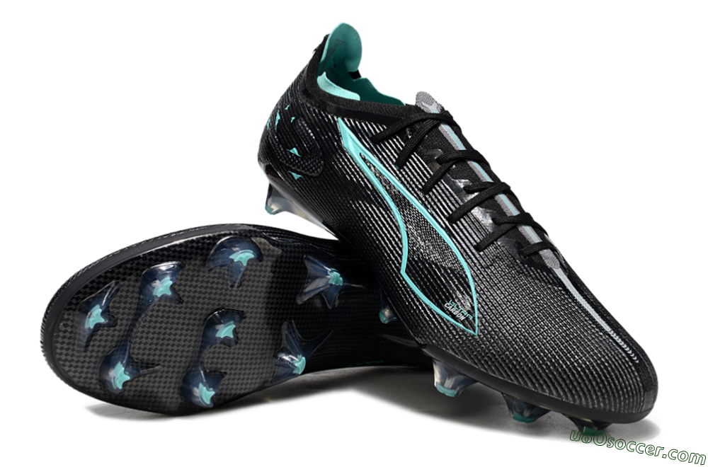 Puma Ultra 5 Ultimate FG Firm Ground Soccer Cleats - Black/Jade 3