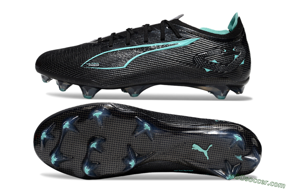 Puma Ultra 5 Ultimate FG Firm Ground Soccer Cleats - Black/Jade 0