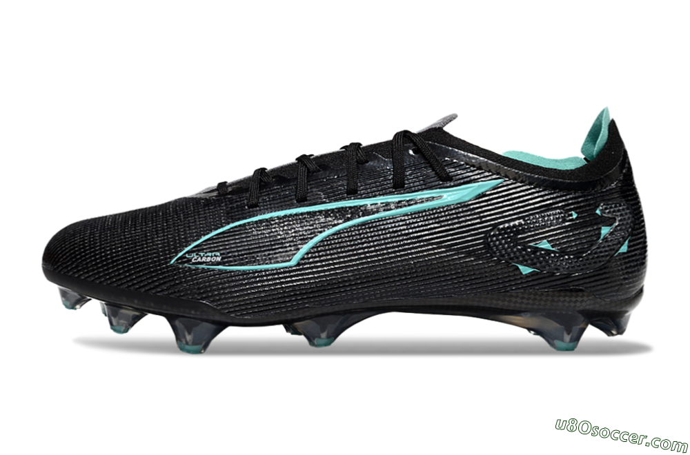 Puma Ultra 5 Ultimate FG Firm Ground Soccer Cleats - Black/Jade 2