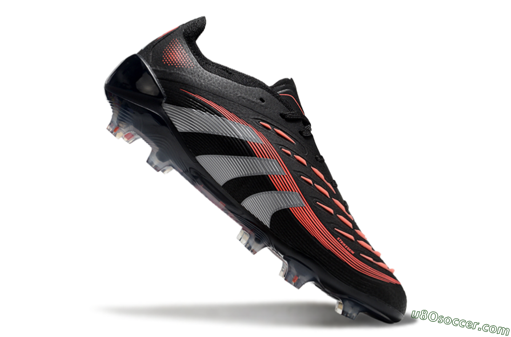Adidas Predator Elite 25 FG Firm Ground Soccer Cleats - Black/Red/Grey 4