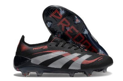 Adidas Predator Elite 25 FG Firm Ground Soccer Cleats - Black/Red/Grey