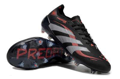 Adidas Predator Elite 25 FG Firm Ground Soccer Cleats - Black/Red/Grey