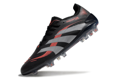 Adidas Predator Elite 25 FG Firm Ground Soccer Cleats - Black/Red/Grey