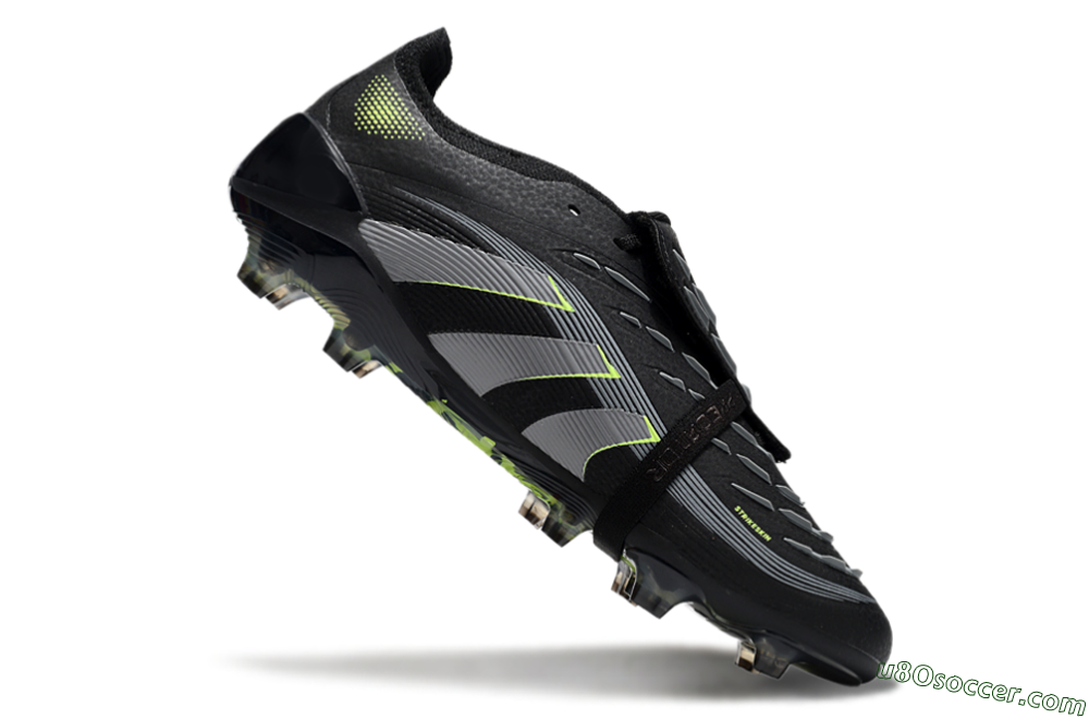 Adidas Predator Elite 25 Foldover Tongue FG Firm Ground Soccer Cleats - Black/Yellow/Grey 4
