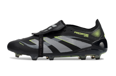 Adidas Predator Elite 25 Foldover Tongue FG Firm Ground Soccer Cleats - Black/Yellow/Grey