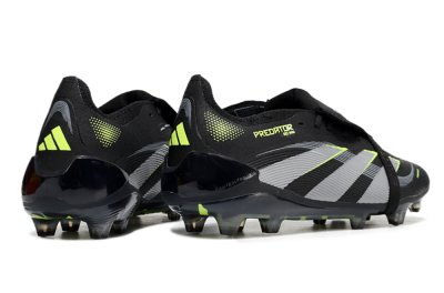 Adidas Predator Elite 25 Foldover Tongue FG Firm Ground Soccer Cleats - Black/Yellow/Grey
