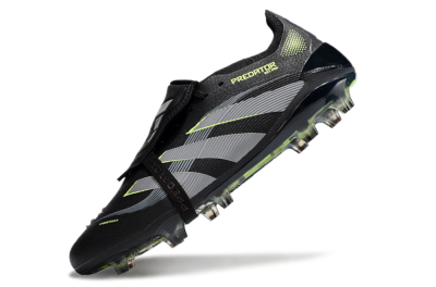Adidas Predator Elite 25 Foldover Tongue FG Firm Ground Soccer Cleats - Black/Yellow/Grey