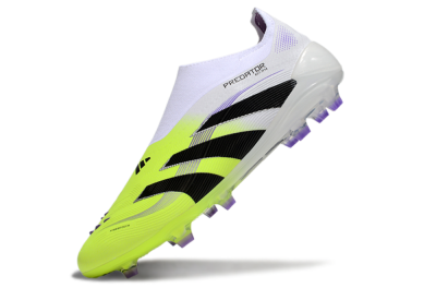 Adidas Predator Elite 25 Laceless FG Firm Ground Soccer Cleats - Yellow/Black/White