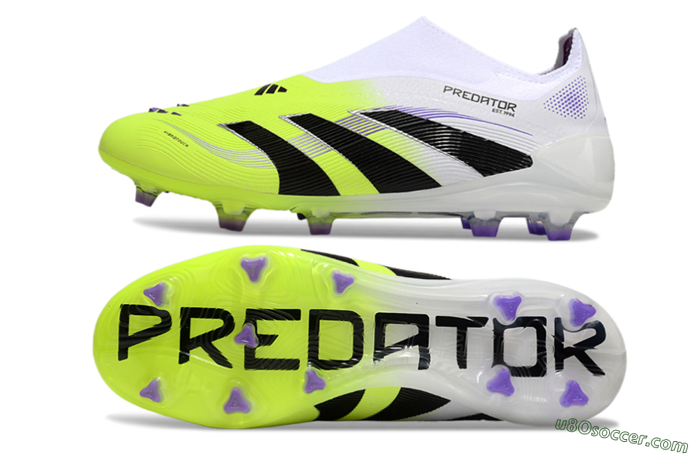 Adidas Predator Elite 25 Laceless FG Firm Ground Soccer Cleats - Yellow/Black/White 0