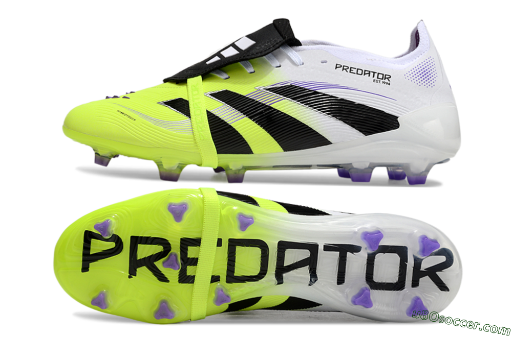 Adidas Predator Elite 25 Foldover Tongue FG Firm Ground Soccer Cleats - Yellow/Black/White 0
