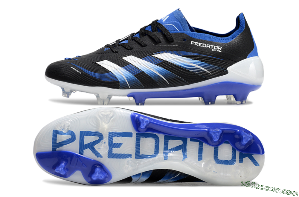 Adidas Predator Elite 25 FG Firm Ground Soccer Cleats - Black/Blue/White 0