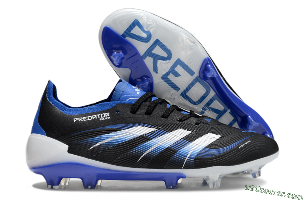 Adidas Predator Elite 25 FG Firm Ground Soccer Cleats - Black/Blue/White 1