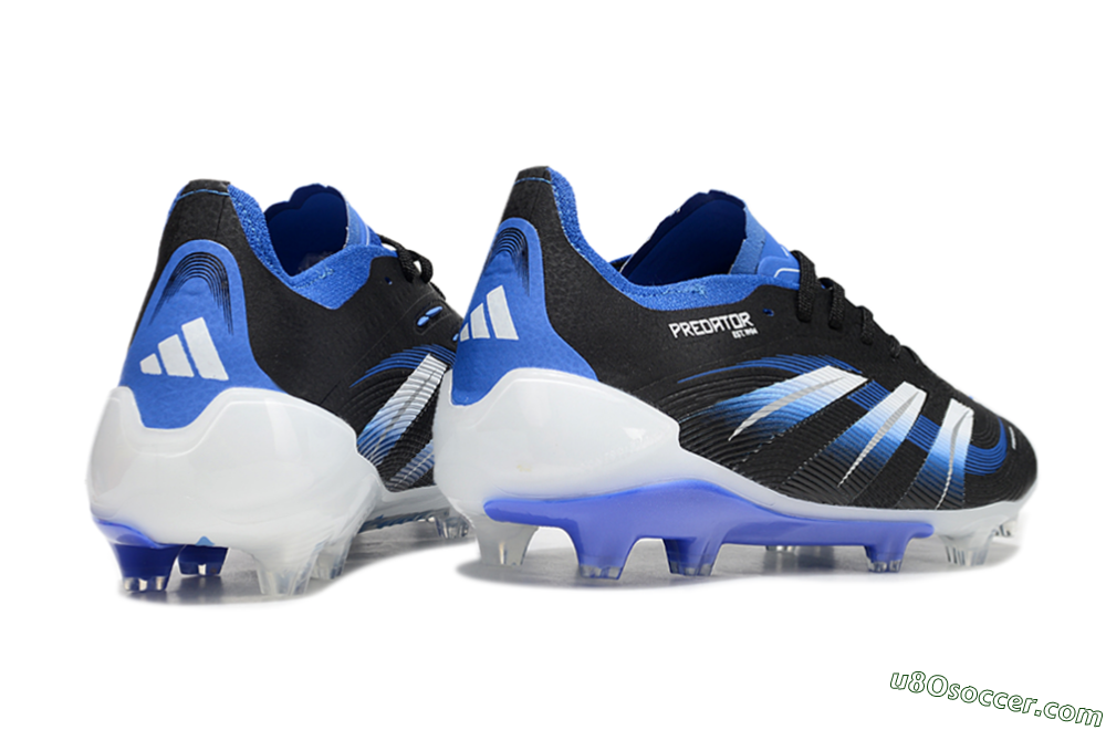Adidas Predator Elite 25 FG Firm Ground Soccer Cleats - Black/Blue/White 6