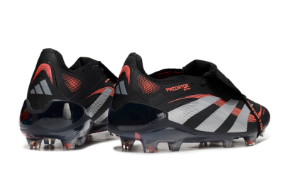 Adidas Predator Elite 25 Foldover Tongue FG Firm Ground Soccer Cleats - Black/Red/Grey