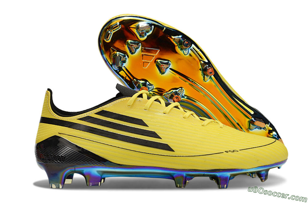 Adidas F50 Elite FG Firm Ground Soccer Cleats - Yellow/Black/Gold 1