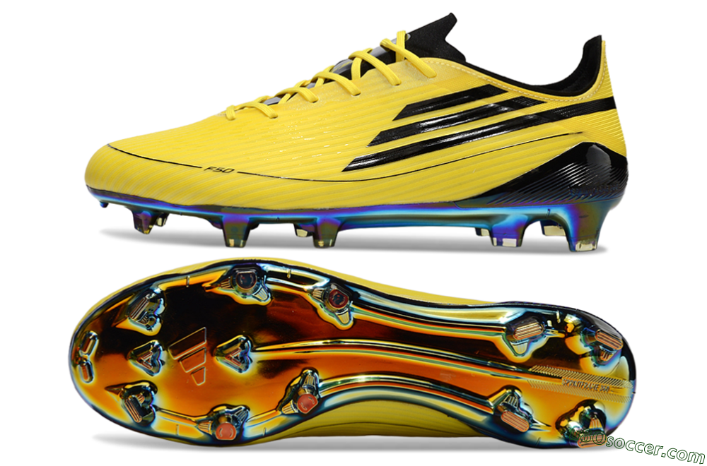 Adidas F50 Elite FG Firm Ground Soccer Cleats - Yellow/Black/Gold 0