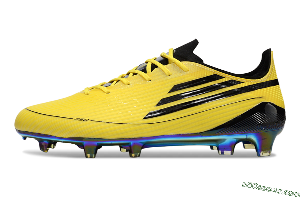 Adidas F50 Elite FG Firm Ground Soccer Cleats - Yellow/Black/Gold 2