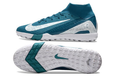 Nike Air Zoom Mercurial Superfly 10 Elite TF Artificial Turf Soccer Shoes - Blue/White