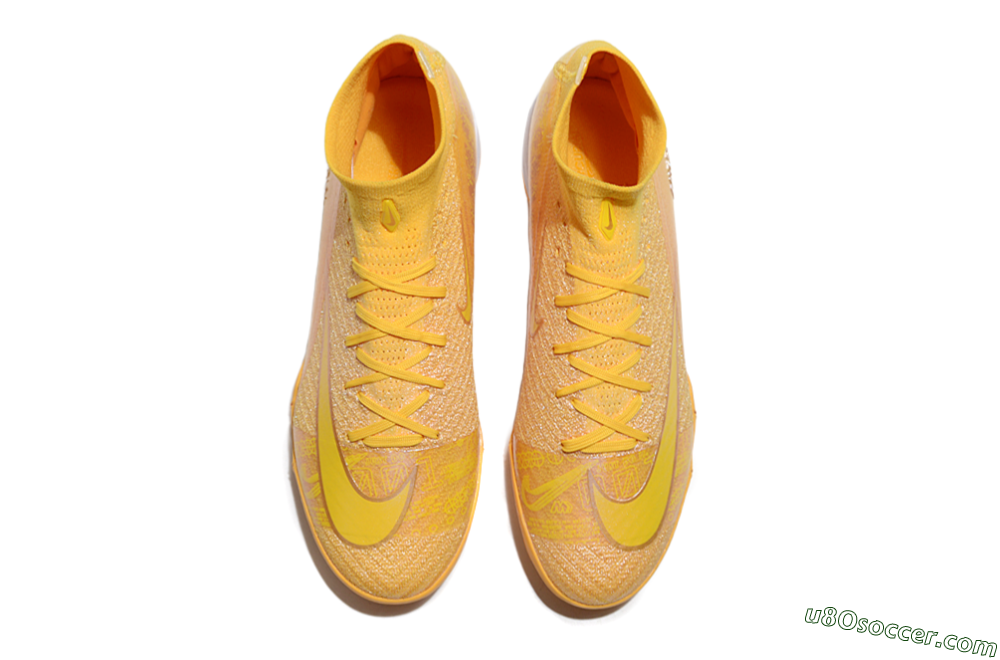 Nike Air Zoom Mercurial Superfly 10 Elite TF Artificial Turf Soccer Shoes - Yellow/White 4