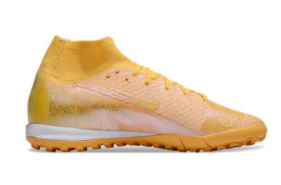 Nike Air Zoom Mercurial Superfly 10 Elite TF Artificial Turf Soccer Shoes - Yellow/White