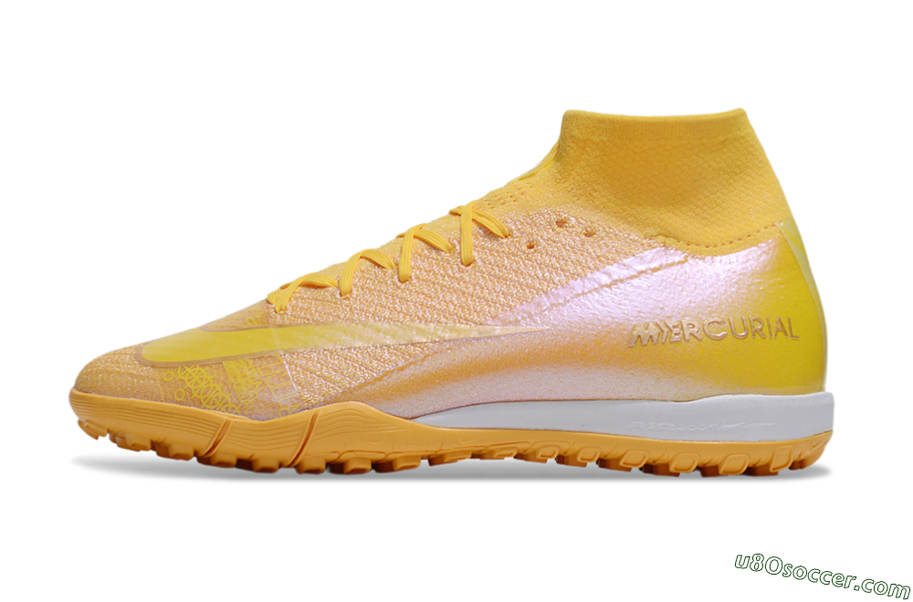 Nike Air Zoom Mercurial Superfly 10 Elite TF Artificial Turf Soccer Shoes - Yellow/White 2
