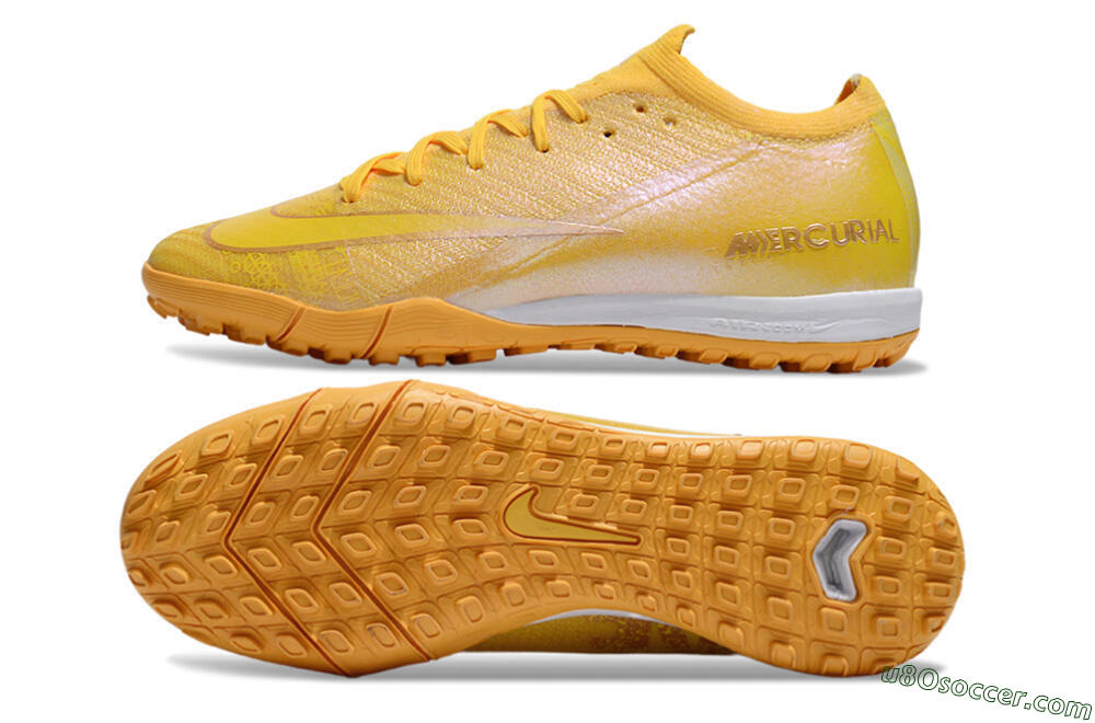 Nike Air Zoom Mercurial Vapor 16 Elite TF Artificial Turf Soccer Shoes - Yellow/White 0