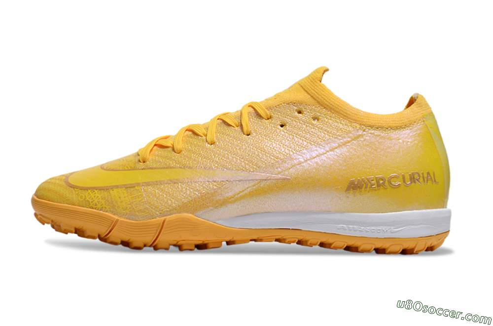 Nike Air Zoom Mercurial Vapor 16 Elite TF Artificial Turf Soccer Shoes - Yellow/White 2
