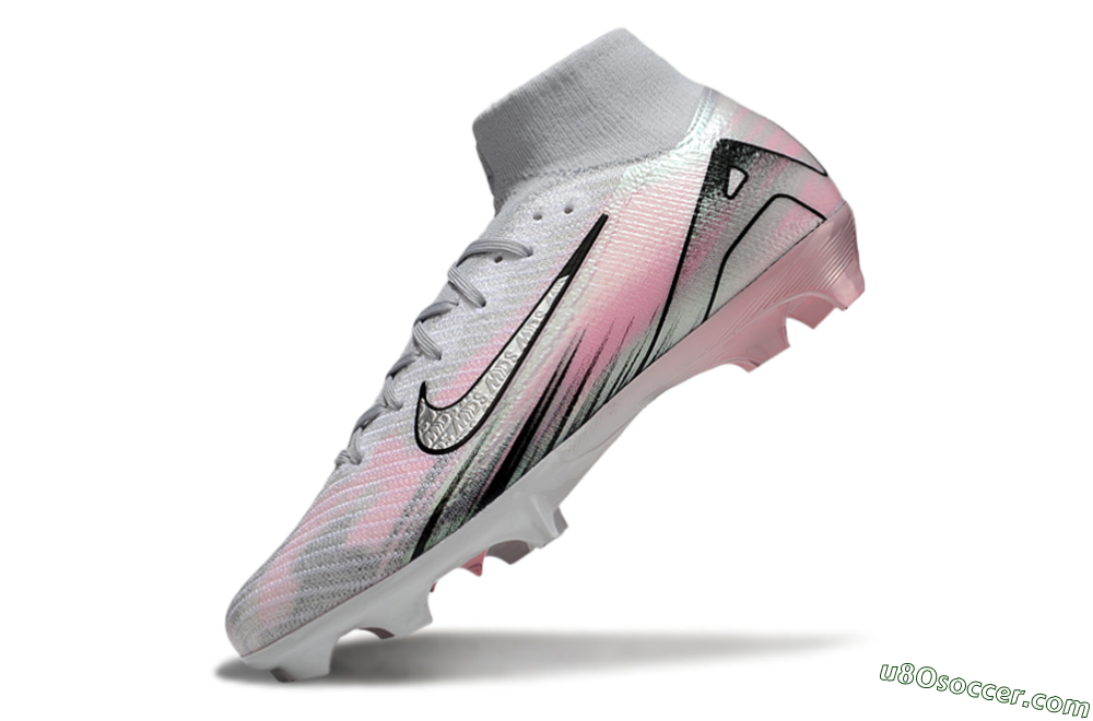 Nike Air Zoom Mercurial Superfly 10 Elite FG Firm Ground Soccer Cleats - Silver/Pink/Black 5