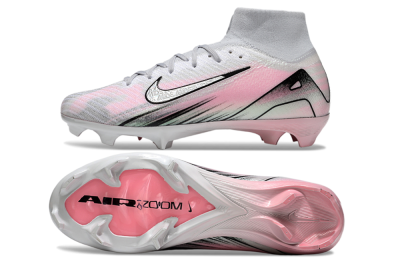 Nike Air Zoom Mercurial Superfly 10 Elite FG Firm Ground Soccer Cleats - Silver/Pink/Black