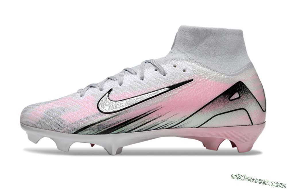 Nike Air Zoom Mercurial Superfly 10 Elite FG Firm Ground Soccer Cleats - Silver/Pink/Black 2