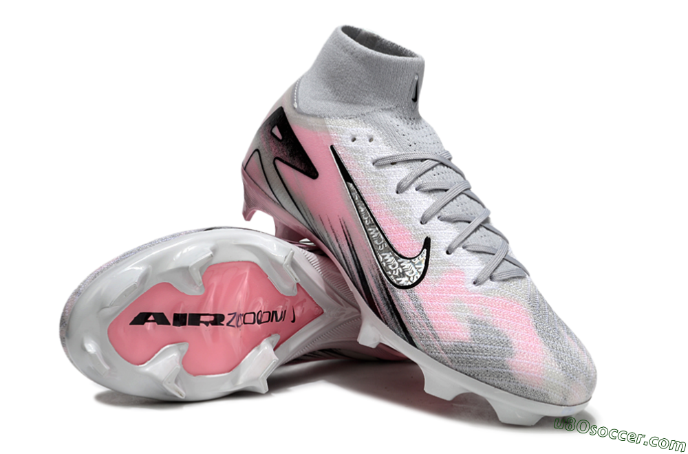 Nike Air Zoom Mercurial Superfly 10 Elite FG Firm Ground Soccer Cleats - Silver/Pink/Black 3