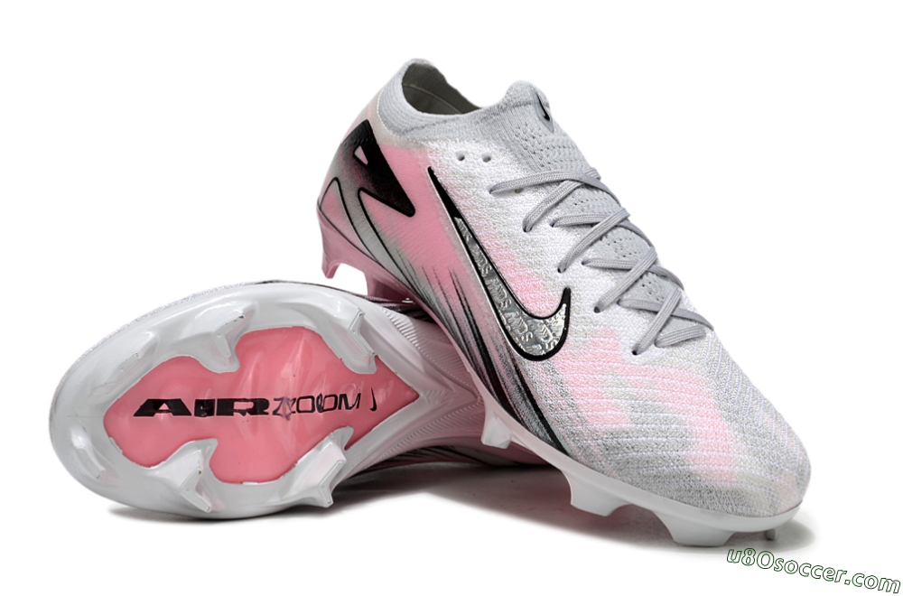 Nike Air Zoom Mercurial Vapor 16 Elite FG Firm Ground Soccer Cleats - Silver/Pink/Black 3