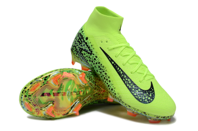 Nike Air Zoom Mercurial Superfly 10 Elite FG Firm Ground Soccer Cleats - Yellow/Black/Leopard