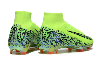 Nike Air Zoom Mercurial Superfly 10 Elite FG Firm Ground Soccer Cleats - Yellow/Black/Leopard