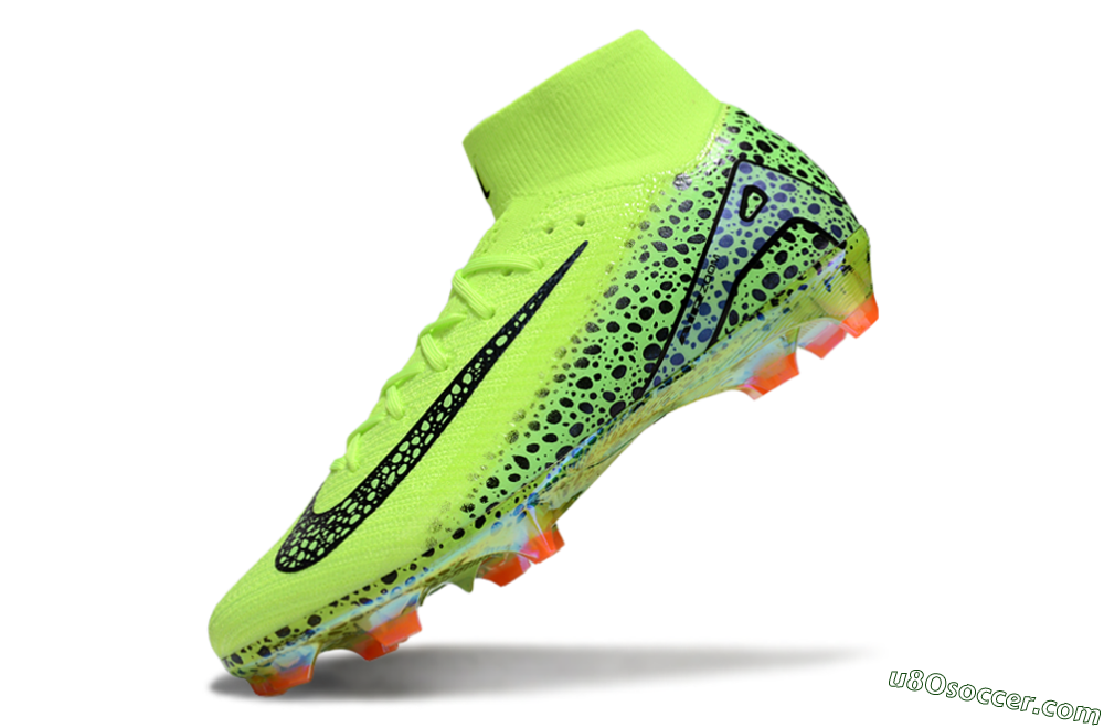 Nike Air Zoom Mercurial Superfly 10 Elite FG Firm Ground Soccer Cleats - Yellow/Black/Leopard 4