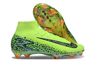 Nike Air Zoom Mercurial Superfly 10 Elite FG Firm Ground Soccer Cleats - Yellow/Black/Leopard