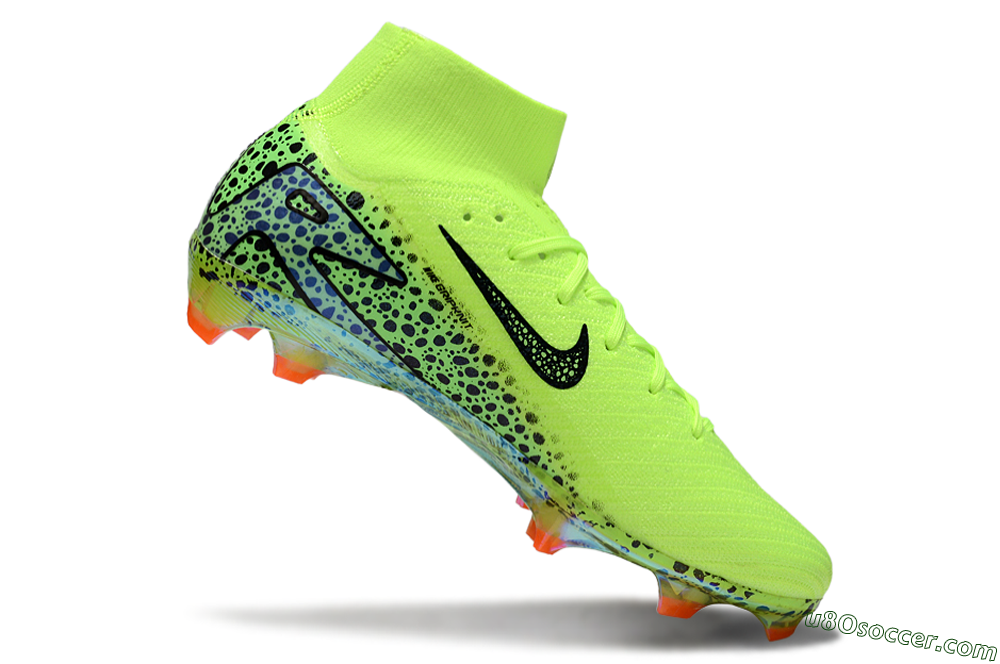 Nike Air Zoom Mercurial Superfly 10 Elite FG Firm Ground Soccer Cleats - Yellow/Black/Leopard 5