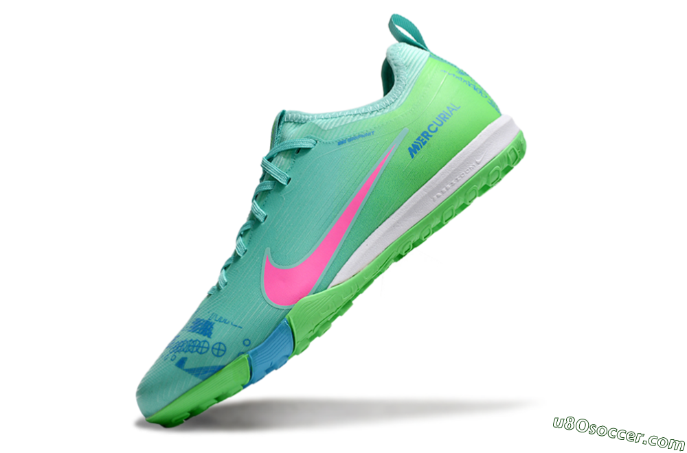 Nike Air Zoom Mercurial Vapor 16 Pro TF Artificial Turf Soccer Shoes - Yellow/Pink/Blue 6