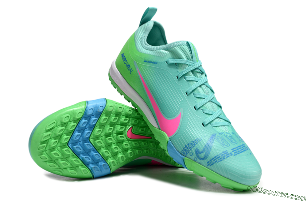 Nike Air Zoom Mercurial Vapor 16 Pro TF Artificial Turf Soccer Shoes - Yellow/Pink/Blue 4