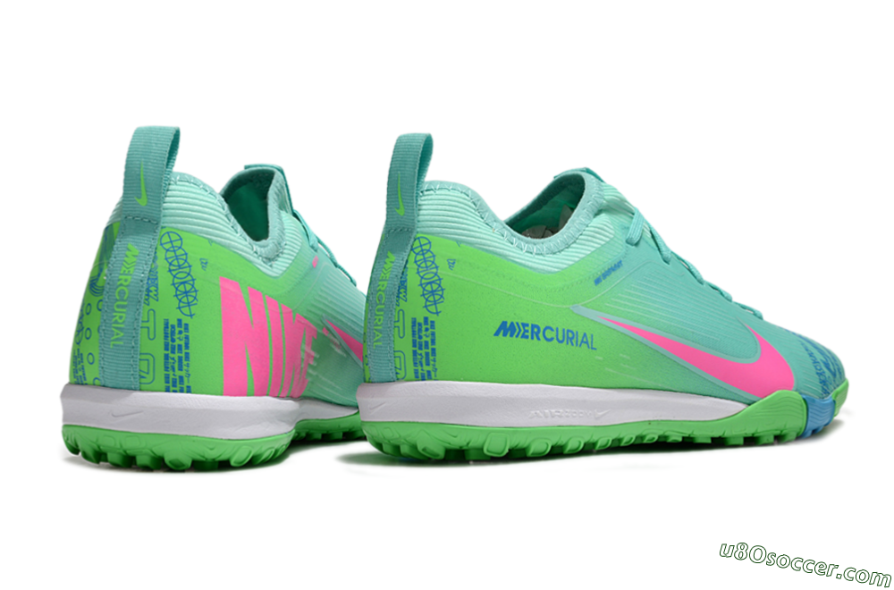 Nike Air Zoom Mercurial Vapor 16 Pro TF Artificial Turf Soccer Shoes - Yellow/Pink/Blue 7