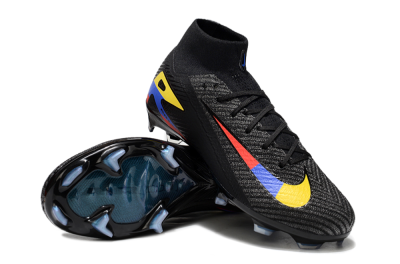 Nike Air Zoom Mercurial Superfly 10 Elite FG Firm Ground Soccer Cleats - Black/Red/Blue/Yellow