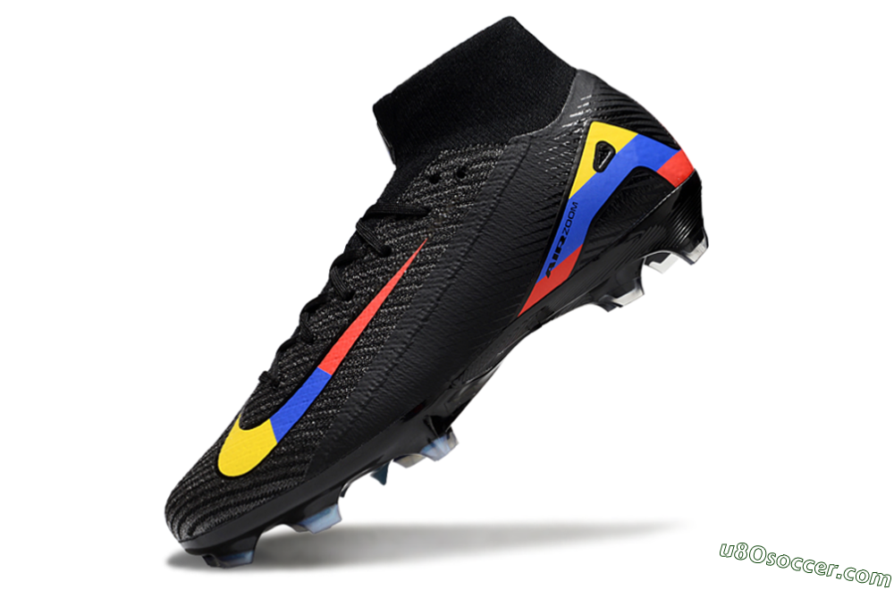 Nike Air Zoom Mercurial Superfly 10 Elite FG Firm Ground Soccer Cleats - Black/Red/Blue/Yellow 3
