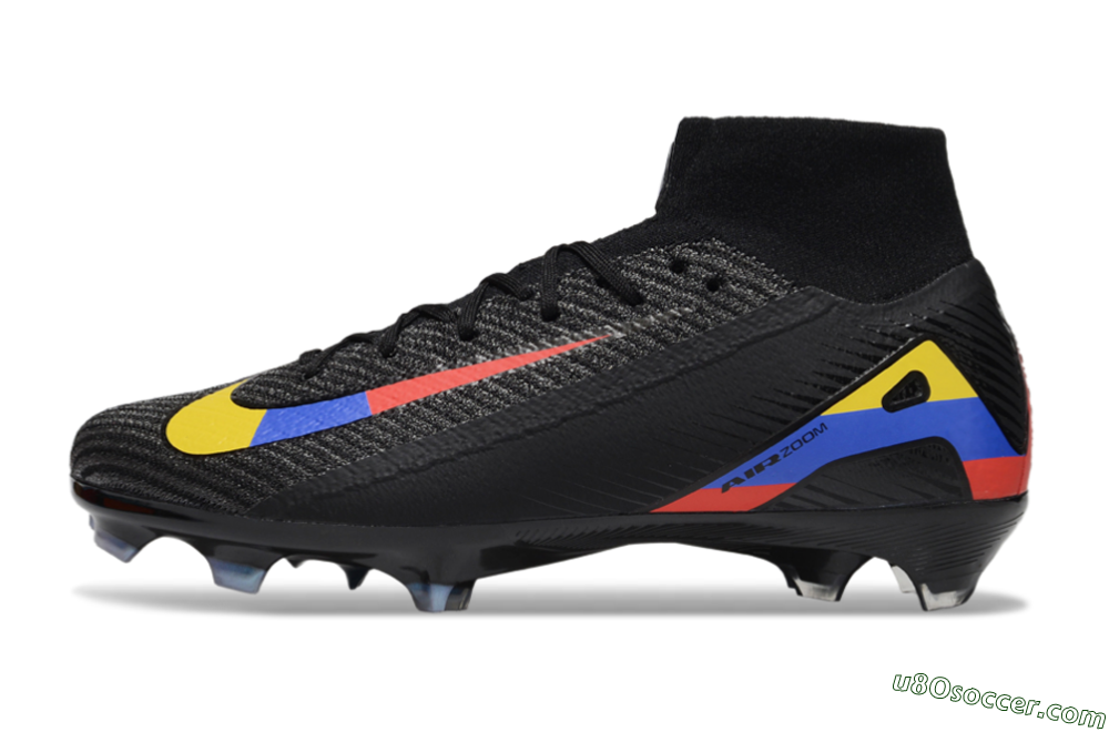 Nike Air Zoom Mercurial Superfly 10 Elite FG Firm Ground Soccer Cleats - Black/Red/Blue/Yellow 4