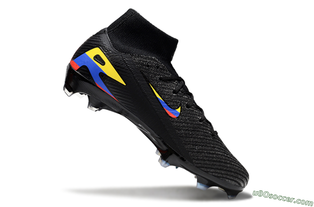 Nike Air Zoom Mercurial Superfly 10 Elite FG Firm Ground Soccer Cleats - Black/Red/Blue/Yellow 5