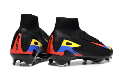 Nike Air Zoom Mercurial Superfly 10 Elite FG Firm Ground Soccer Cleats - Black/Red/Blue/Yellow