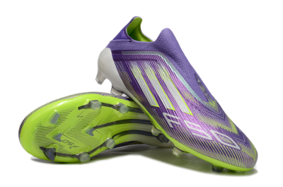 Adidas F50 Elite Laceless FG Firm Ground Soccer Cleats - Purple/Yellow/White