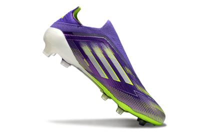 Adidas F50 Elite Laceless FG Firm Ground Soccer Cleats - Purple/Yellow/White